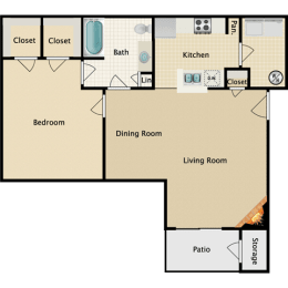 1 bed, 1 bath, 811 sqft, $1,333