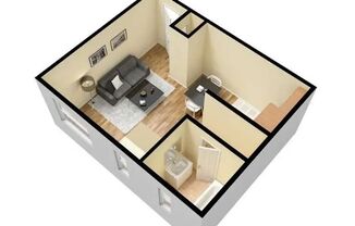 Studio, 1 bath, 320 sqft, $850, Unit # M013