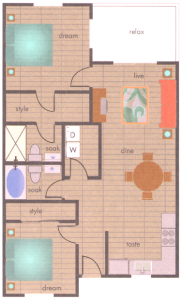2 beds, 2 baths, 850 sqft, $1,295, Unit 223