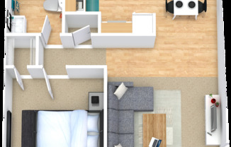 1 bed, 1 bath, 530 sqft, $885, Unit 17C