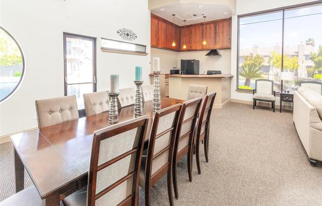Dining Room and Kitchen View at Heron Pointe Apartments & Townhomes, Fresno, 93711