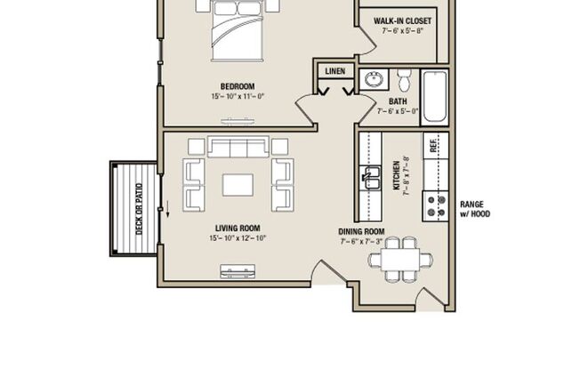 1 bed, 1 bath, 605 sqft, $1,095, Unit 3374-310