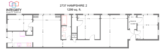 2 beds, 1 bath, 1,279 sqft, $1,338