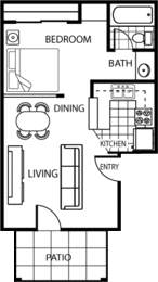 Studio, 1 bath, 465 sqft, $983