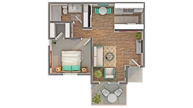 1 bed, 1 bath, 600 sqft, $2,160