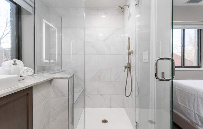 Walk-In Showers And Garden Tubs at Park Heights by the Lake Apartments, Chicago, Illinois