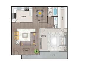 1 bed, 1 bath, 796 sqft, $925