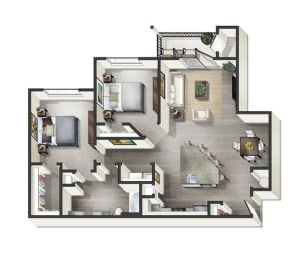 2 beds, 1 bath, 1,068 sqft, $1,419