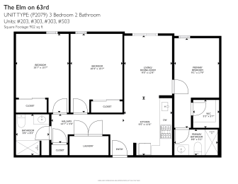 3 beds, 2 baths, 902 sqft, $733