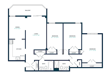 3 beds, 2 baths, 1,131 sqft, $2,354