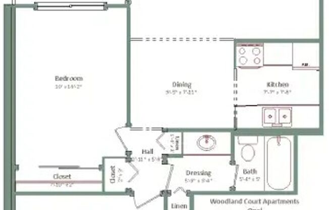 2 beds, 1 bath, 846 sqft, $1,299, Unit 7808 - 4