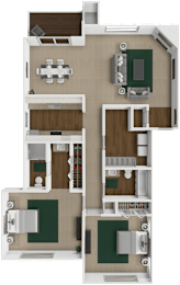 2 beds, 2 baths, 1,028 sqft, $1,235