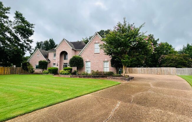 Beautiful Collierville home tucked away in a Cove! Offering over 4000 sq ft! 4brs with 2 bonus rooms and 4.5 bathrooms. Fully fenced in back yard. Pets welcome, fees apply.