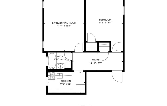 1 bed, 1 bath, 650 sqft, $2,650, Unit 11