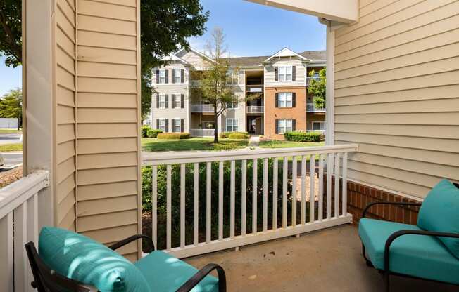 Balcony And Patio at Abberly Place at White Oak Crossing Apartments, HHHunt Corporation, Garner, NC