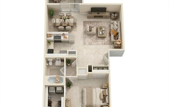 1 bed, 1 bath, 725 sqft, $1,199, Unit D307