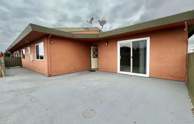 Large patio in this 3 bd 2 ba Nestled in the Heart of El Cerrito