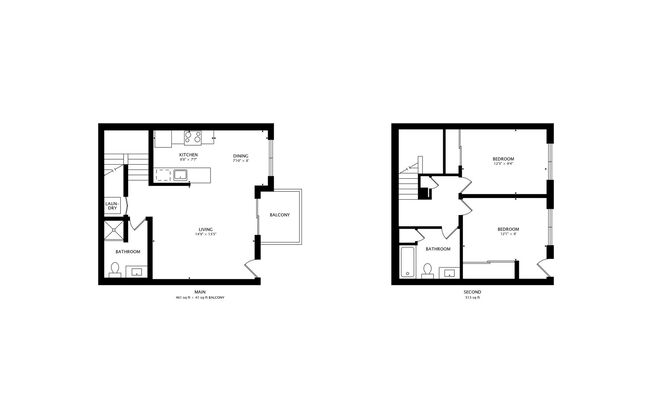 2 beds, 2 baths, 972 sqft, $2,941, Unit 14-162
