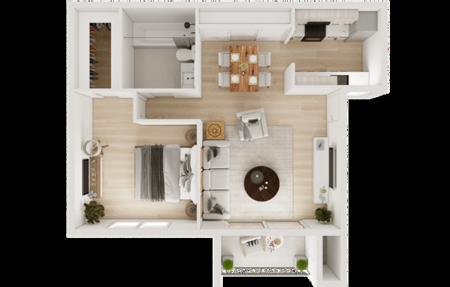 1 bed, 1 bath, 615 sqft, $1,595, Unit 504