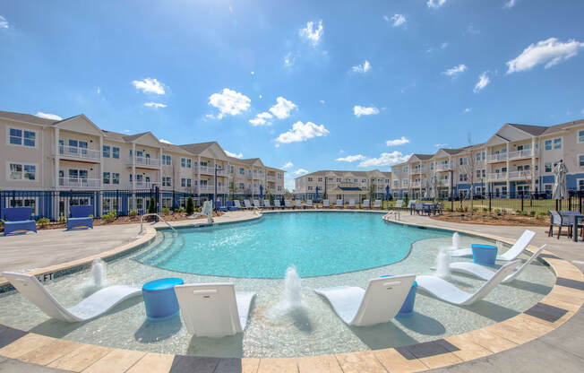 Extensive Resort Inspired Pool Deck at Mason Augusta, Georgia