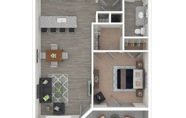 1 bed, 1 bath, 741 sqft, $1,320