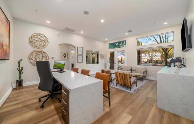 Leasing Office with Coffee Station at Avilla Marana Apartment Homes in Tucson Arizona