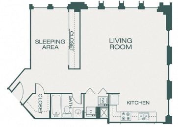 1 bed, 1 bath, 882 sqft, $1,695