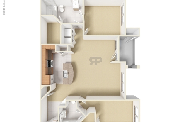 2 beds, 2 baths, 935 sqft, $1,629