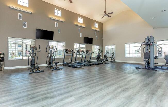 Fitness Center with TVs