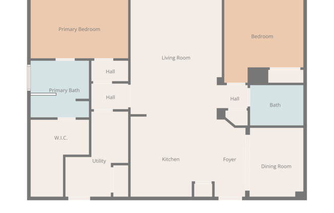 2 beds, 2 baths, $1,995, Unit APARTMENT 1100