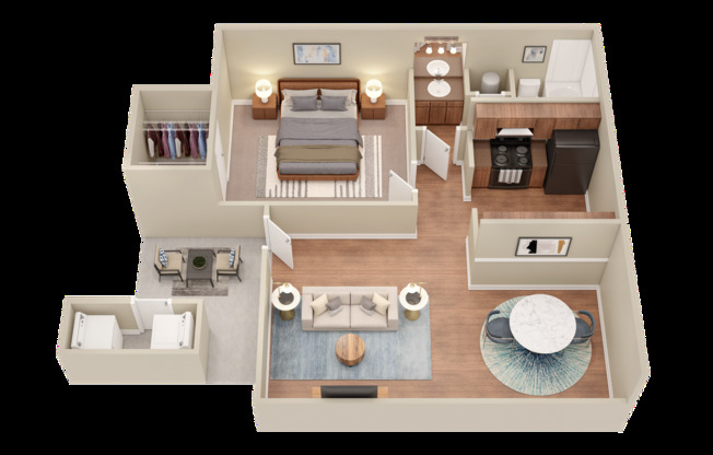 1 bed, 1 bath, 543 sqft, $1,129, Unit 0514
