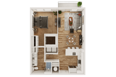 1 bed, 1 bath, 796 sqft, $1,444