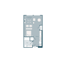 Studio, 1 bath, 546 sqft, $2,379