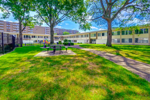 Grassy picnic area in Parma Heights