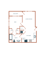 1 bed, 1 bath, 674 sqft, $1,539