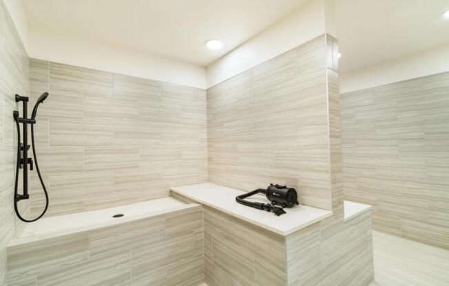 Our convenient pet spa makes it easy to keep your four-legged companion clean without the mess at home.