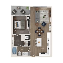1 bed, 1 bath, 728 sqft, $2,165