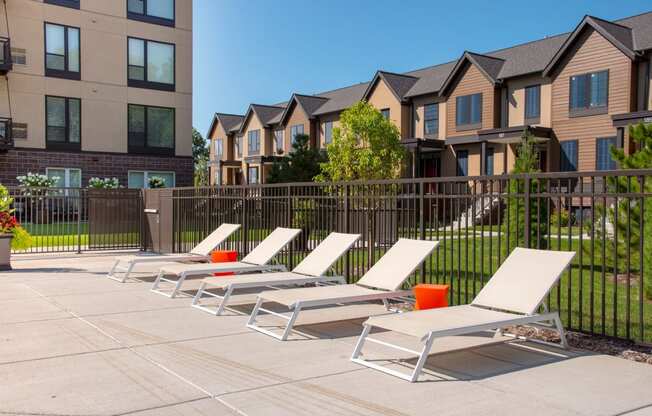 Relaxing Area By The Pool at The McMillan, Shoreview, 55126