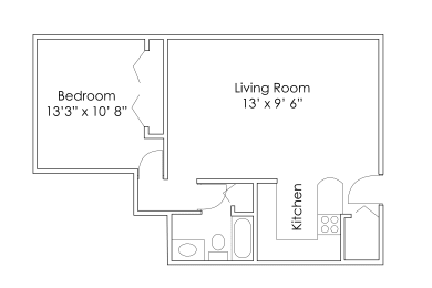 1 bed, 1 bath, 667 sqft, $1,160