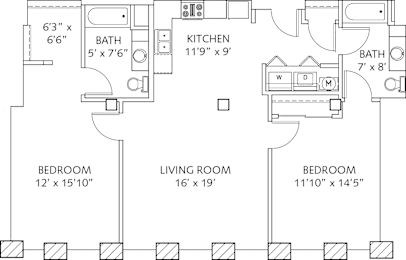 2 beds, 2 baths, 1,160 sqft, $1,795