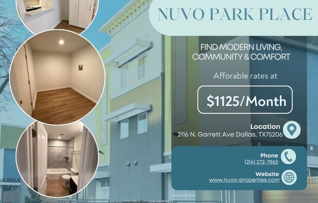 1 bed, 1 bath, 475 sqft, $1,125, Unit 107