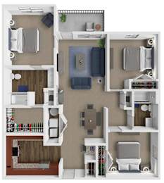 3 beds, 2 baths, 1,369 sqft, $1,700