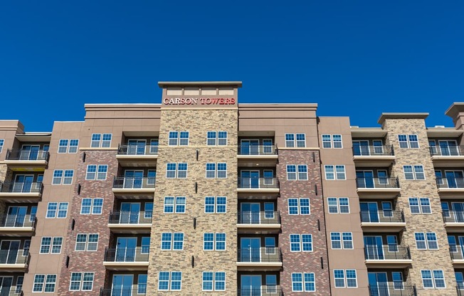 Apartment Building Exterior View at Carson Street Towers, Overland Park