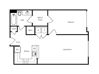 1 bed, 1 bath, 751 sqft, $1,718