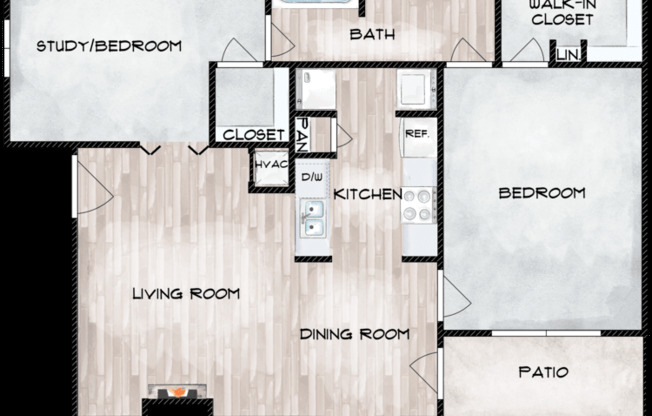 2 beds, 1 bath, 816 sqft, $1,125