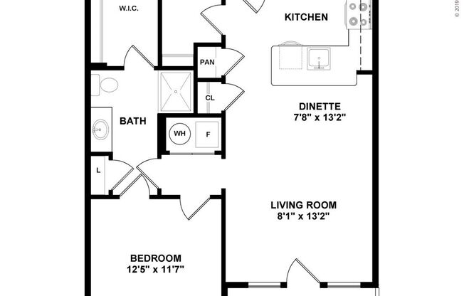 1 bed, 1 bath, 782 sqft, $1,400