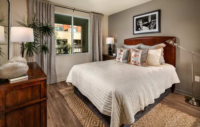 Guest Bedroom at Trio Apartments, Pasadena, CA