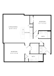 2 beds, 2 baths, 1,186 sqft, $2,040
