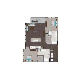 2 beds, 2 baths, 1,230 sqft, $1,976