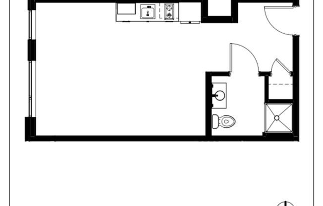 Studio, 1 bath, 295 sqft, $1,225, Unit 403